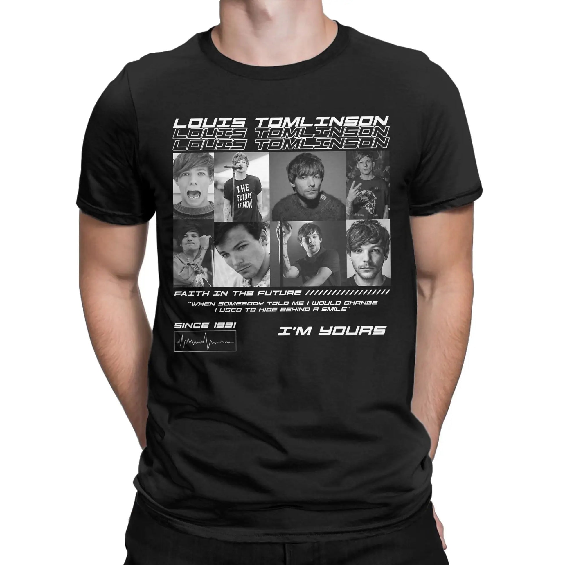 Louis Tomlinsons Men T Shirts I'm Yours Fun Tees Short Sleeve Crew Neck T-Shirt 100% Cotton Big Size Clothes Peaceful Pleasures Health and Wellness