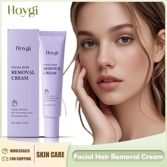 Hair Removal Cream for Face Painless Gentle Hair Remover Protect Pores from Clogging Non-irritating Nourish Smoothing Skin Care Peaceful Pleasures Health and Wellness