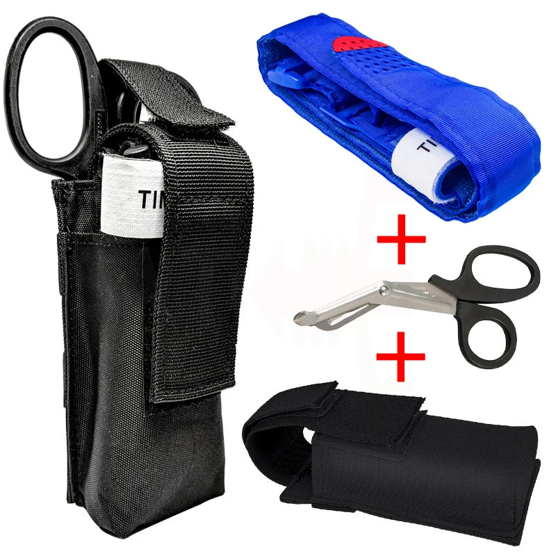 ‌Aluminium Capstan Tourniquet Camping Equipment Outdoor Fast Hemostasis Ifak Emergency Tactical Survival First Aid Kit Peaceful Pleasures Health and Wellness Blue Suit
