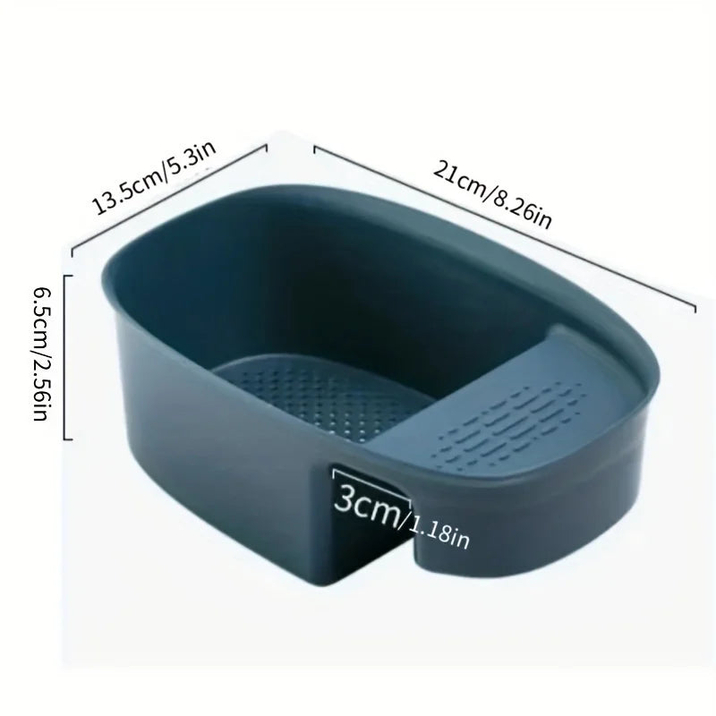 Plastic Drain Basket with Handle – Rice, Fruit & Kitchen Use