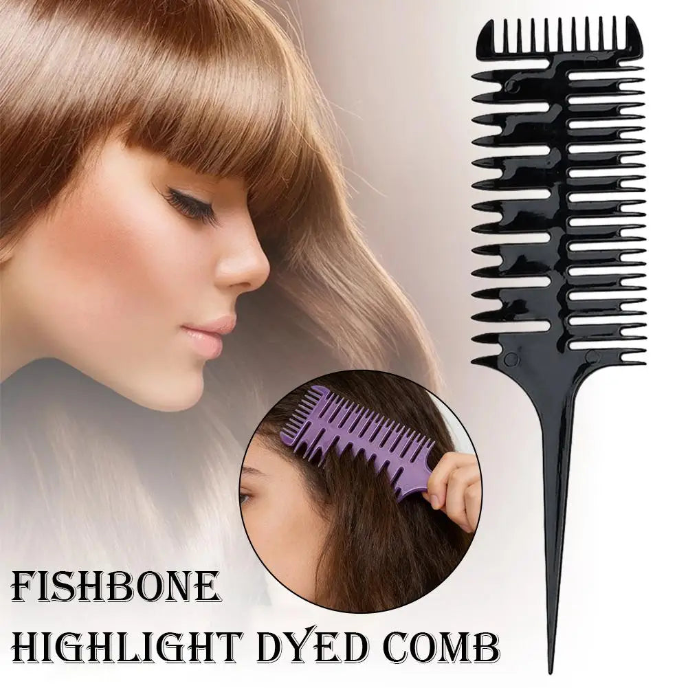 Fishbone Tail Hair Highlighting & Sectioning Comb | Salon Use