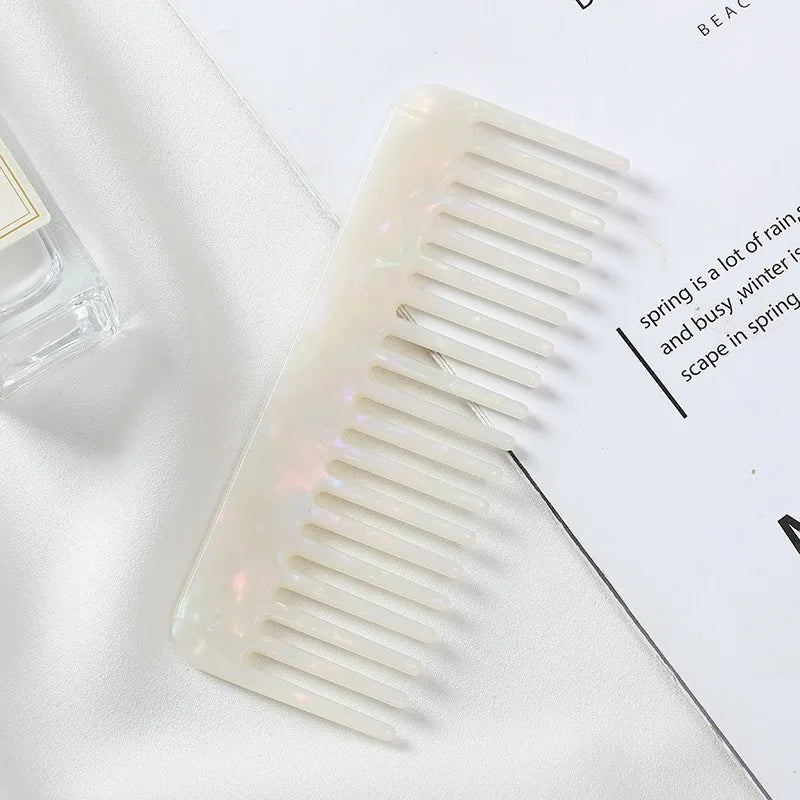 Wide Teeth Acetate Hair Comb – Anti-Static Portable Styling Wide Teeth Hair Comb Peaceful Pleasures Health and Wellness 1pcs-RYSCS