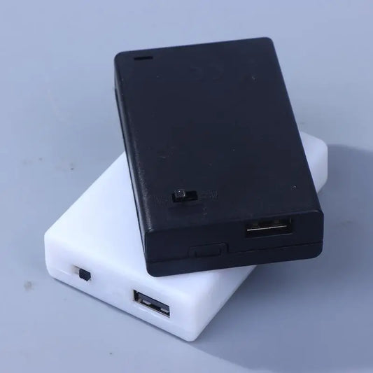 Black/White 3AA 4.5V Battery Box AA Battery Case AA Battery Holder With Switch AA Box 4.5V With Line Or With USB/Line Peaceful Pleasures Health and Wellness
