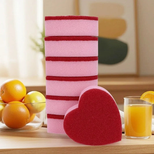 Heart-Shaped Kitchen Scrub Sponges – Non-Scratch Cleaning Pads Kitchen Scrub Sponge Oasis Select