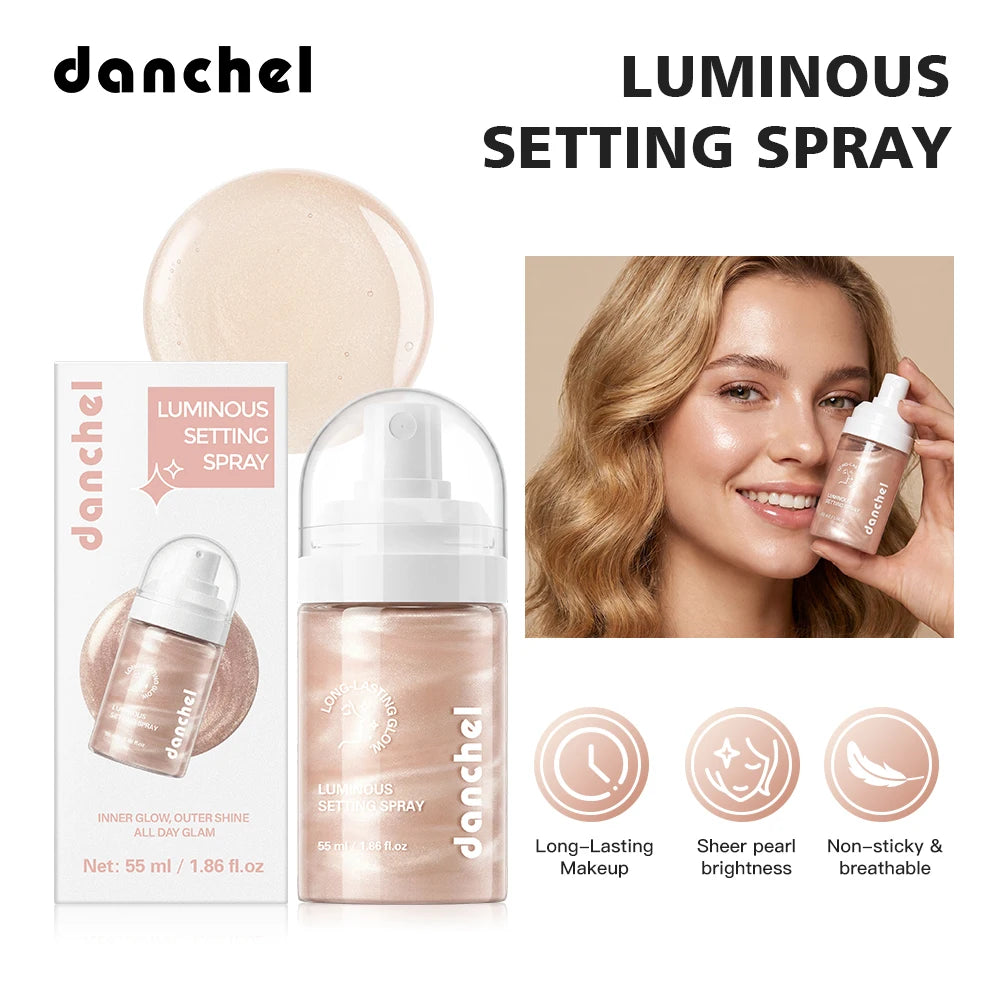Luminous Setting Spray Smudge-resistant Quick-drying Non-sticky Long Lasting Locks Makeup Luminous Dewy Finish Setting Spray Peaceful Pleasures Health and Wellness