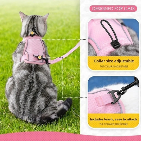 Reflective Cat Harness Vest – Adjustable & Escape-Proof Cat Harness Vest Oasis Select