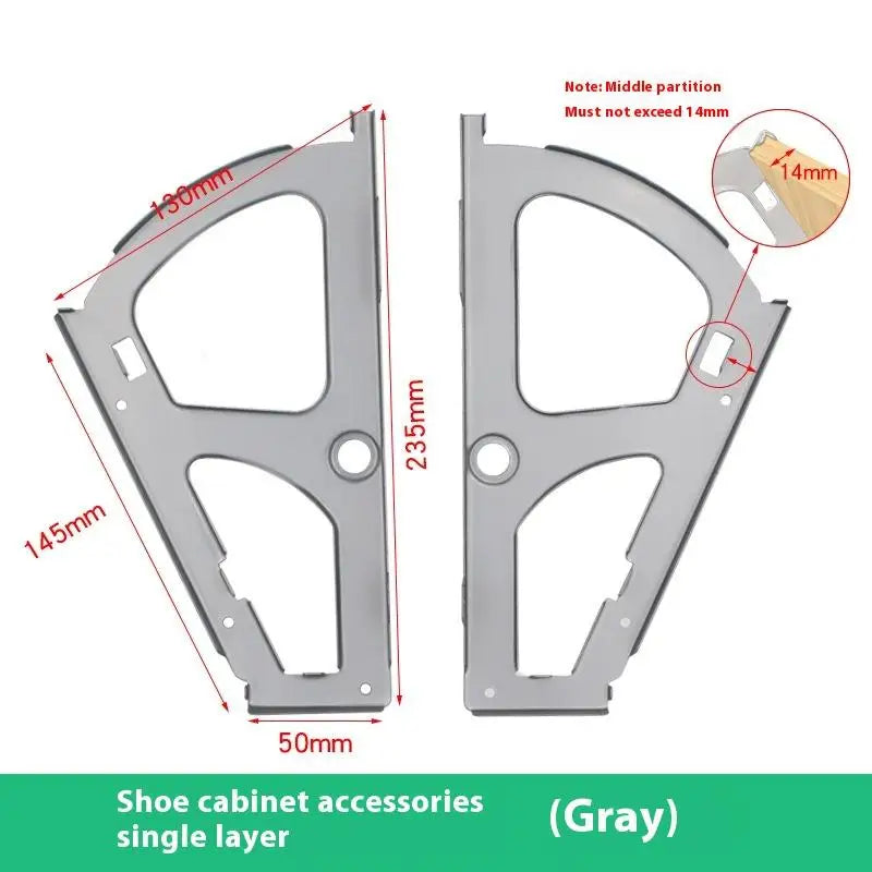 New 2Pcs Hardware Furniture Hinge 1/2/3 Layer Shoes Drawer Cabinet Hinge Rack Stainless Steel Foldable Shelf Accessories Peaceful Pleasures Health and Wellness A4
