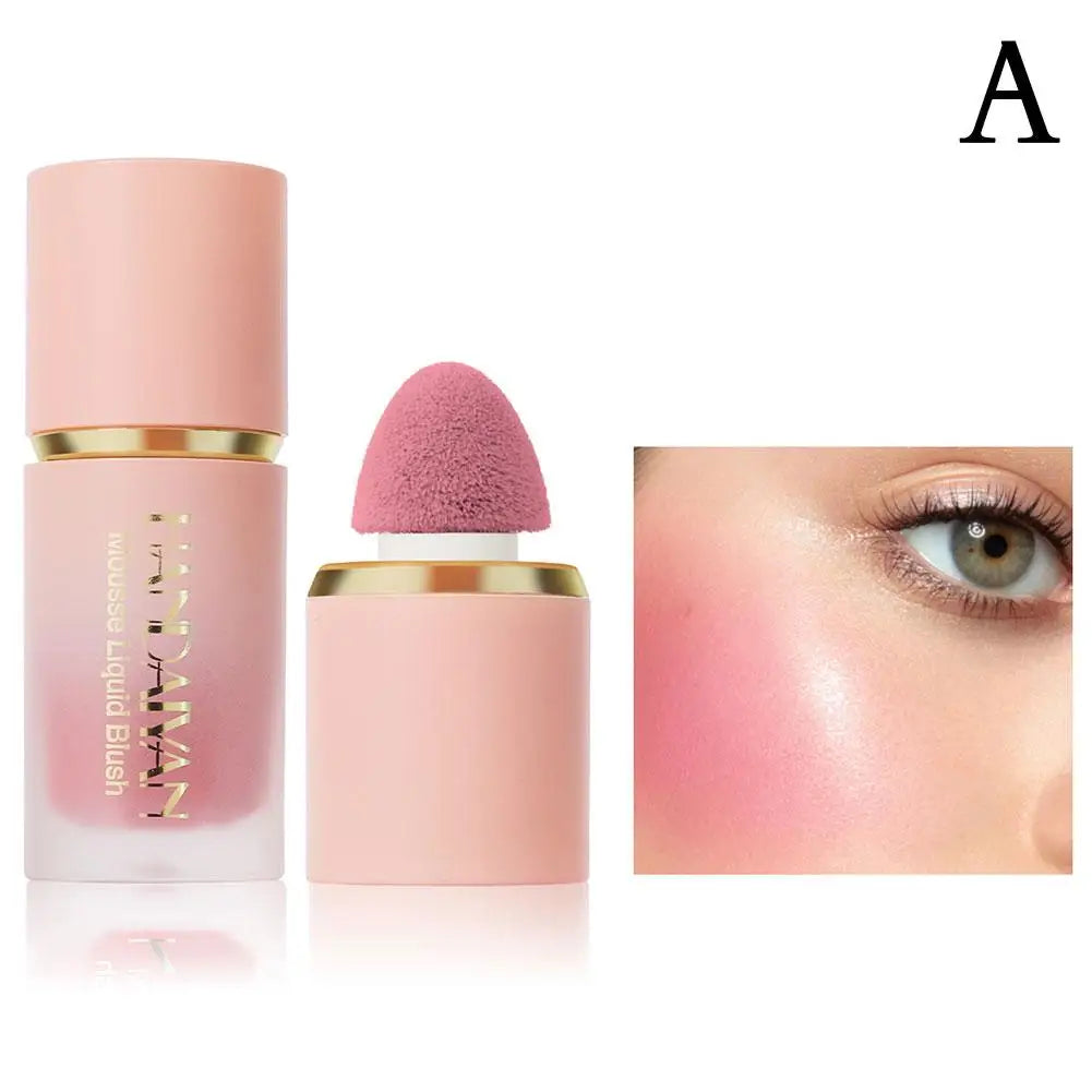 Matte Glitter Face Liquid Blusher Makeup Smooth Cheek Eye Mousse Blush Highlighter Stick Rouge Waterproof Contour Make Up Peaceful Pleasures Health and Wellness 01