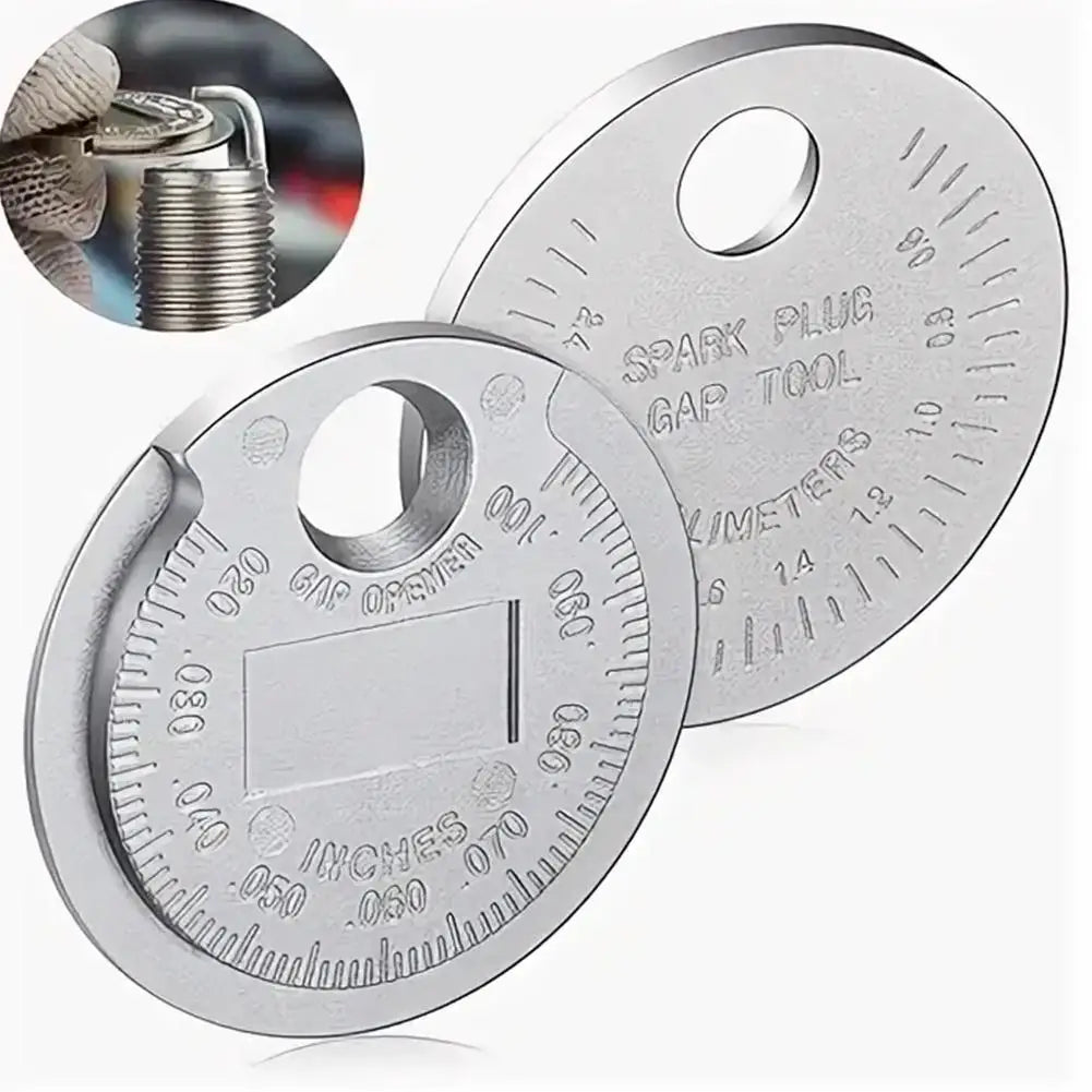 Spark Plug Gap Tool 0.6–2.4mm Coin Feeler Gauge – Car & Moto