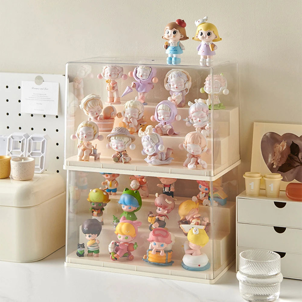 Acrylic transparent dust-proof Le Master's ornament display cabinet, milk oil wind blind box storage box, Bubble Mart organizati Peaceful Pleasures Health and Wellness