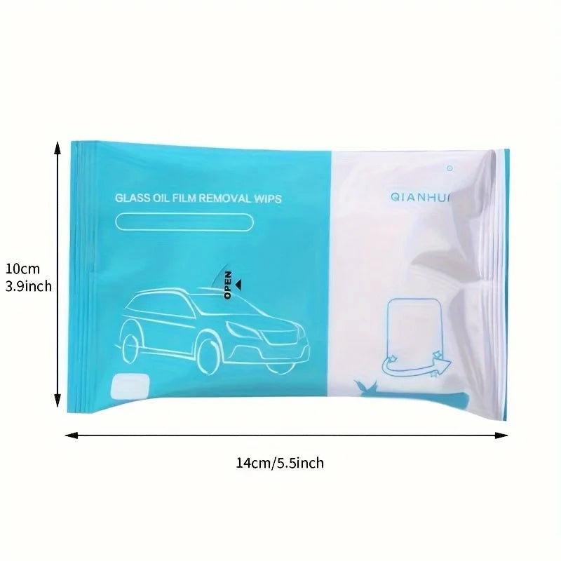 Car Glass Clean Wet Wipes Window Degreasing Film Wet Wipes Automobile Cleaning Tools Disposable Car Glass Clean Wet Wipes Peaceful Pleasures Health and Wellness