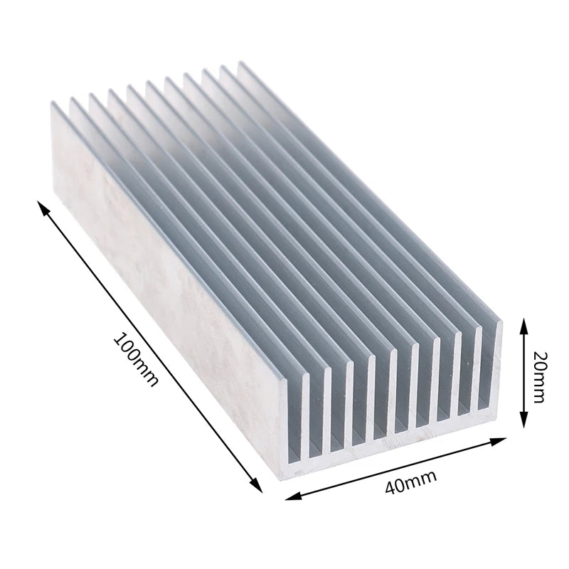 40×40×20mm/100×40×8mm/100×40×20m/100×100×18mm Extruded Aluminum Heatsink For High Power LED IC Chip Cooler Radiator Heat Sink Peaceful Pleasures Health and Wellness 100x40x20m