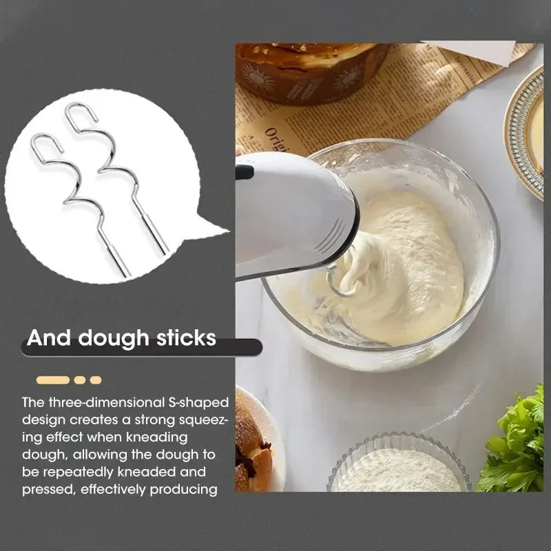 7 Speed Electric Handheld Automatic Mixer Multi Functional for Food Egg Cream Cake Dough Mixing Baking Kitchen Home Use Peaceful Pleasures Health and Wellness