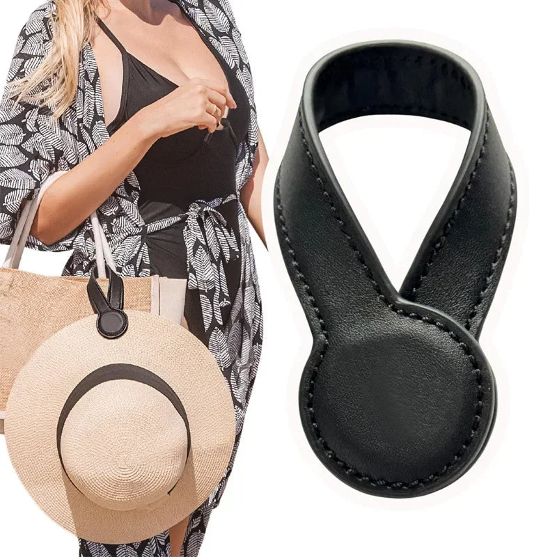 Magnetic Hat Clip for Bag – PU Leather Hat Keeper Buckle