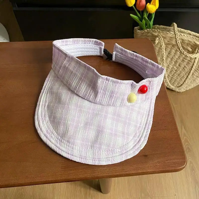 Women's Adjustable UV Sun Visor Hat – Knit Cap 6 Colors