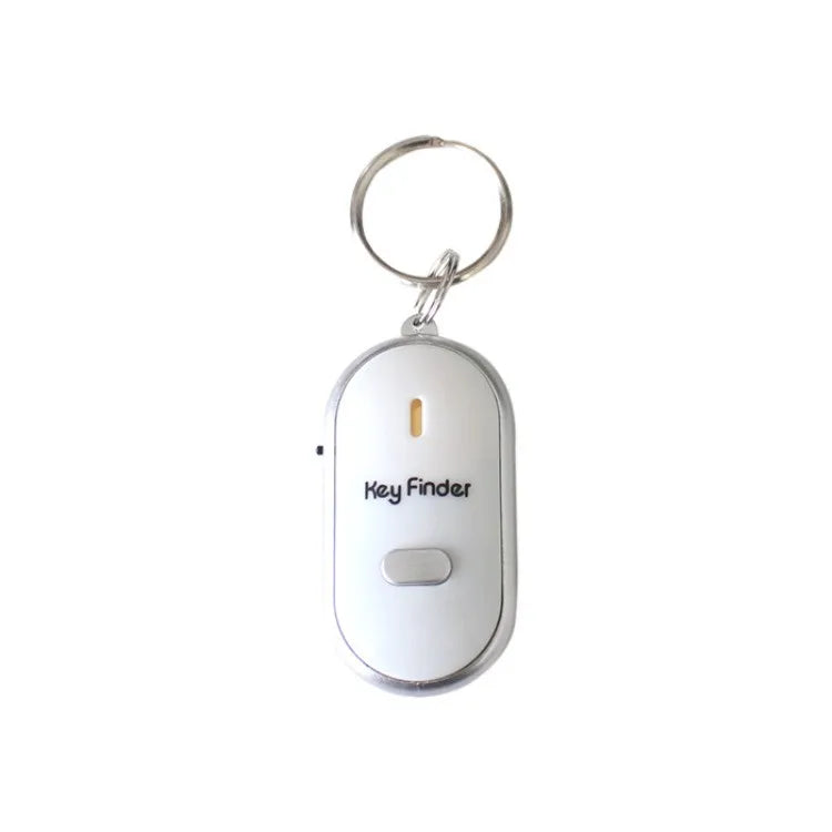LED Whistle Key Finder Keychain – Sound Locator & Flashlight Key Finder Keychain Peaceful Pleasures Health and Wellness White