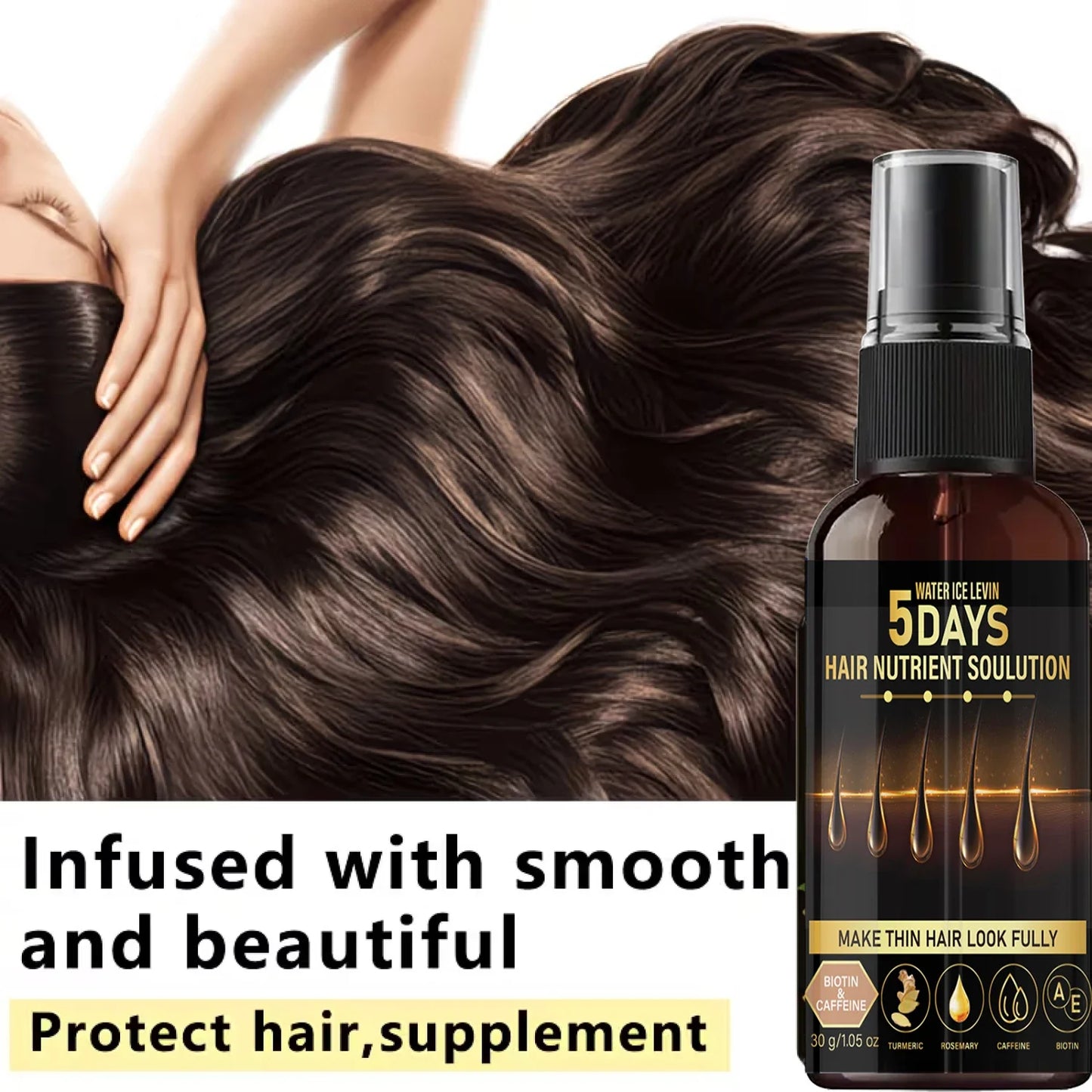 Biotin & Caffeine Hair Oil – Rosemary & Turmeric for Thicker Hair