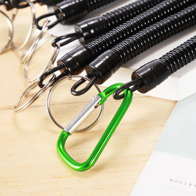 10Pcs Mountain Climbing Buckle Anti-loss Spring Rope Lure Fishing Gear Fishing Accessories Fishing Rod Anti-loss Rope Peaceful Pleasures Health and Wellness