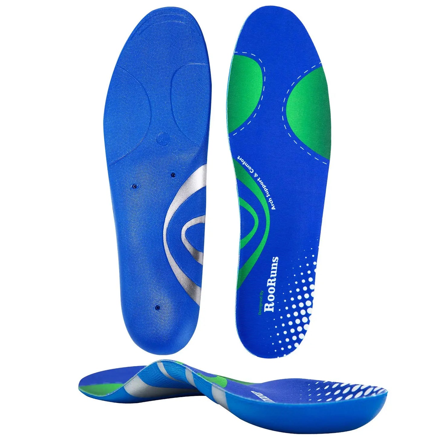 1Pair Arch Support Plantar Orthotic Insoles for Men and Women, Plantar Fasciitis Pain Relief & PU Shock Absorption for Flat Feet Peaceful Pleasures Health and Wellness