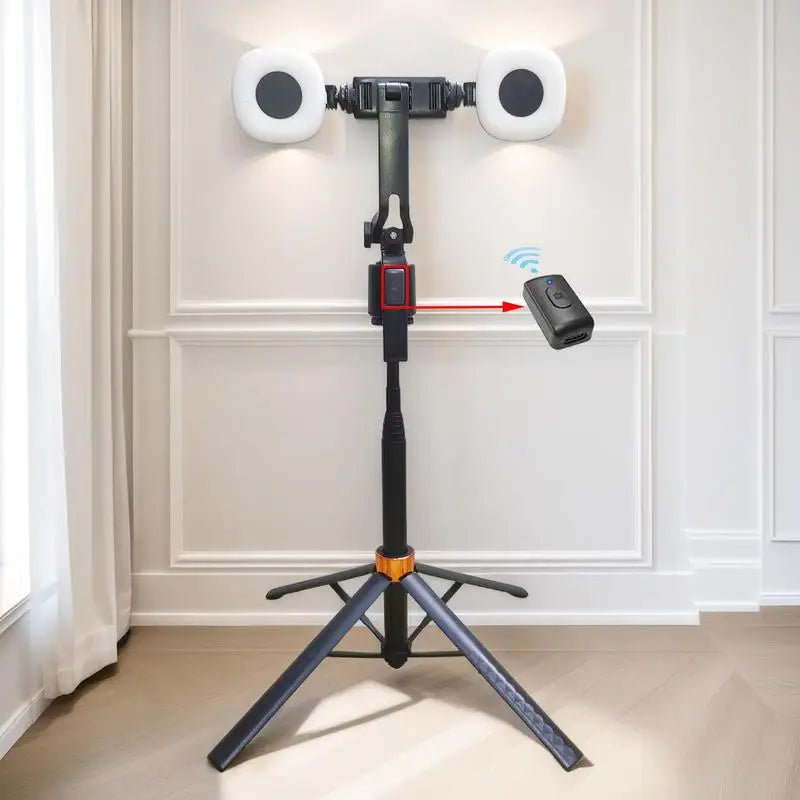 360° AI Face Tracking Selfie Stick Tripod with Fill Lights Peaceful Pleasures Health and Wellness Black China Mainland 1pc