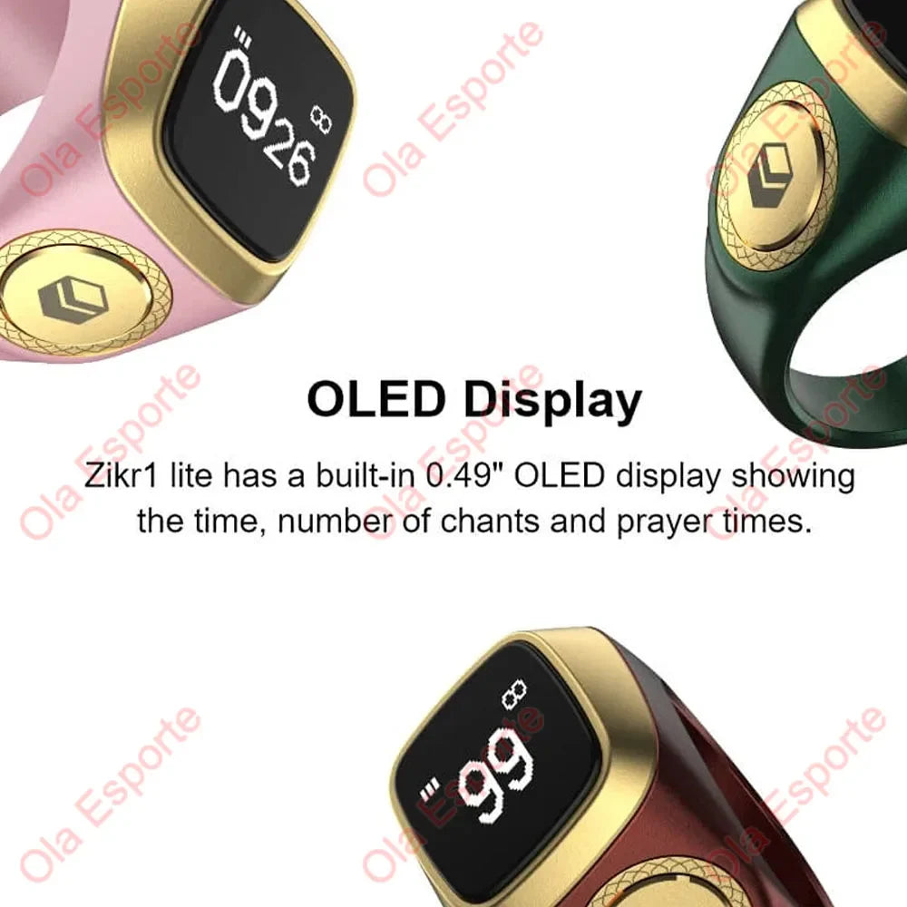 Smart Tasbih Zikr Ring – Digital Prayer Counter & Reminder