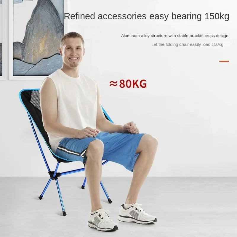 Folding Camping Chair Travel Ultralight Beach Accessories Playa Fishing Lightweight Portable Outdoor Foldable Furniture Peaceful Pleasures Health and Wellness