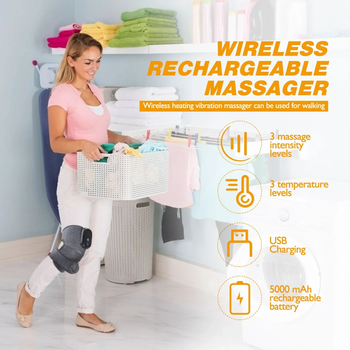 3-in-1 Heated Vibration Joint Massager | Knee, Shoulder & Elbow
