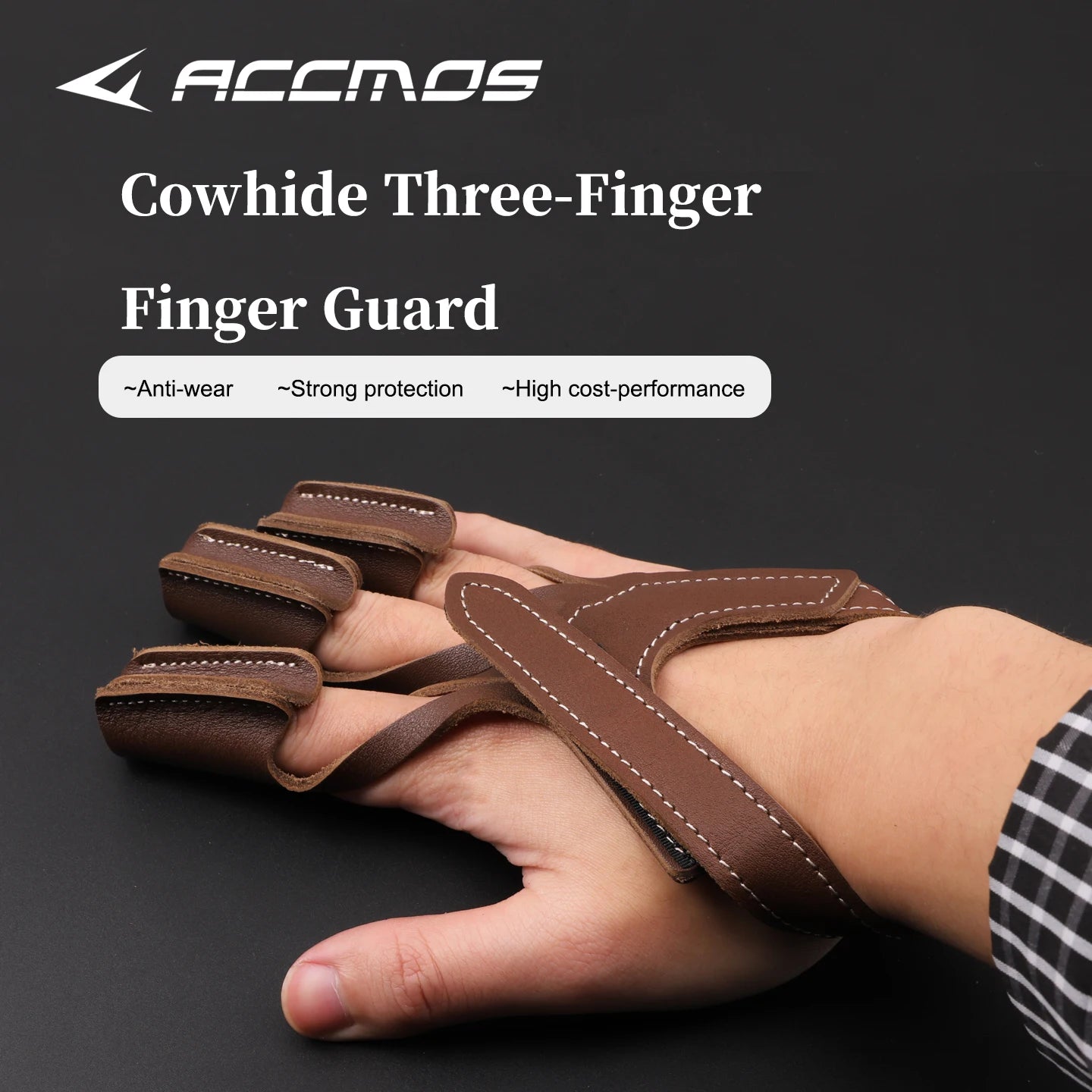 Three-finger Finger Guard Leather Protection Glove Archery Equipment