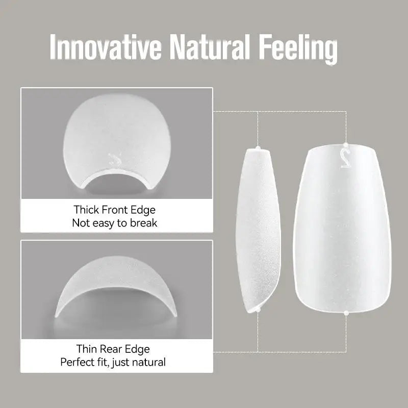 100/420Pcs Matte Soft Gel Tips Full Cover False Nail Tips Press On Acrylic Nails Short Almond Coffin Artificial Nails Extension Peaceful Pleasures Health and Wellness