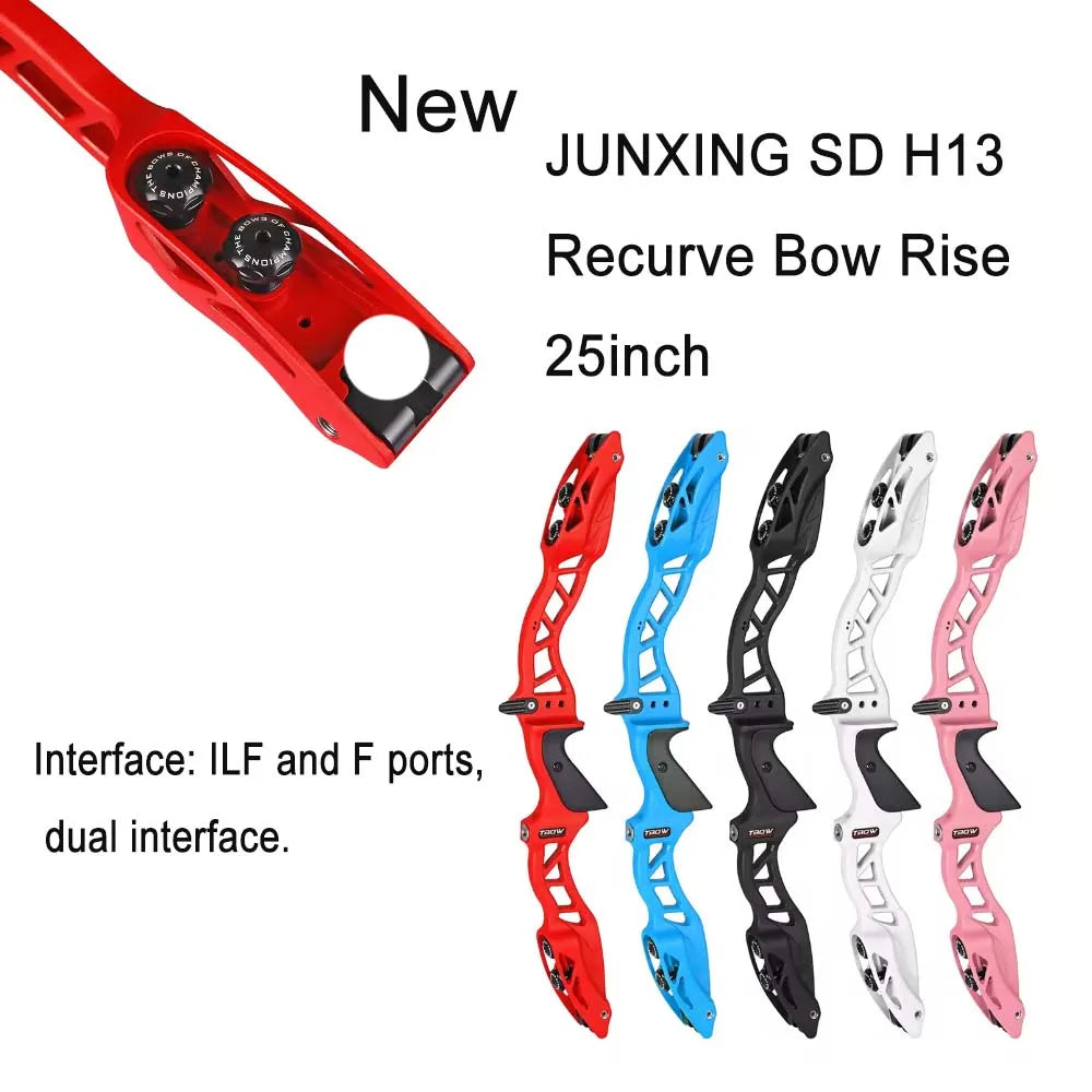 JUNXING H13 Dual Interface Recurve Bow Rise ILF F Ports Archery