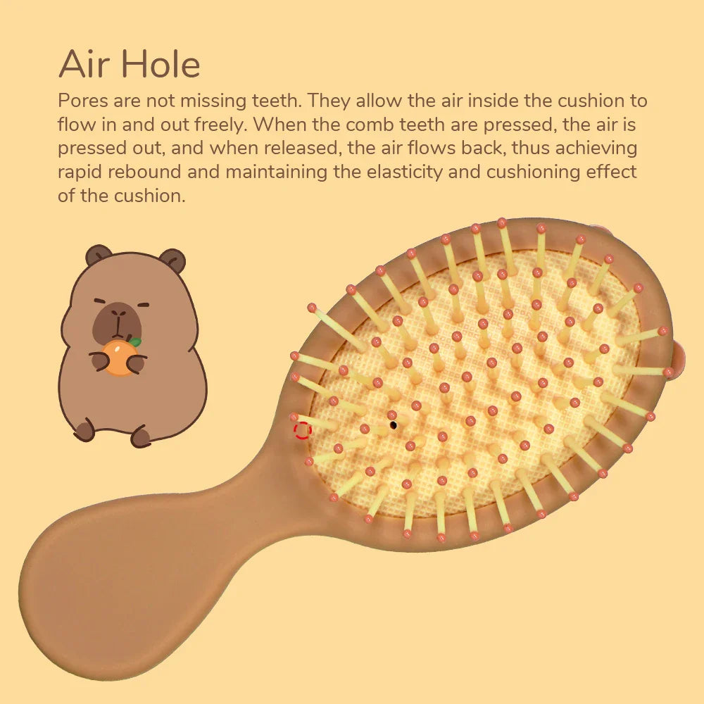 Capybara Hair Brush – Detangling & Scalp Massage Tool