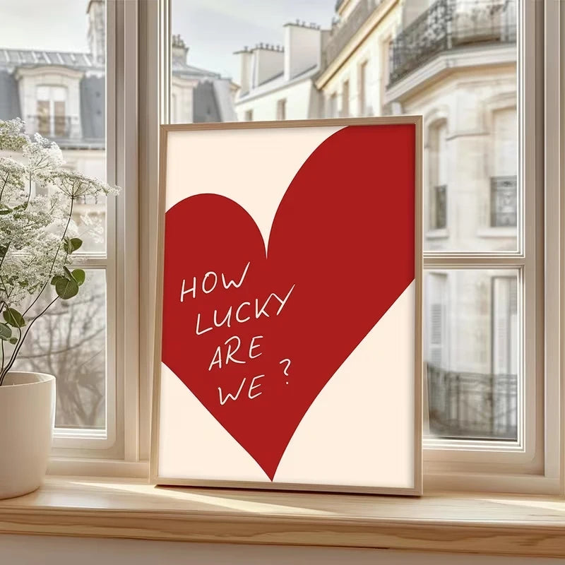 Romantic Heart Canvas Wall Art Print | Home Decor Poster