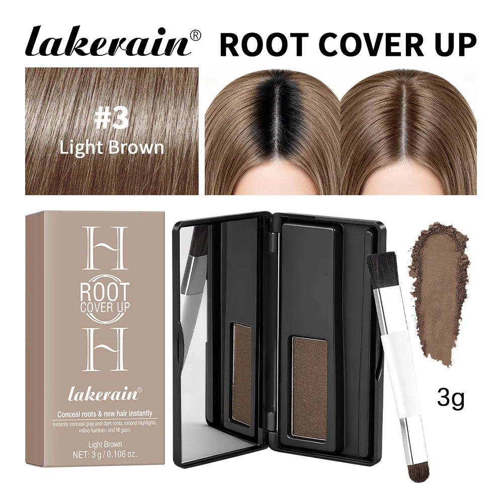 Lakerain Hair Root Covering Decoration Precise Application Hair Root Hairline Long Lasting Waterproof Natural Covers White Hairs Peaceful Pleasures Health and Wellness Light Brown