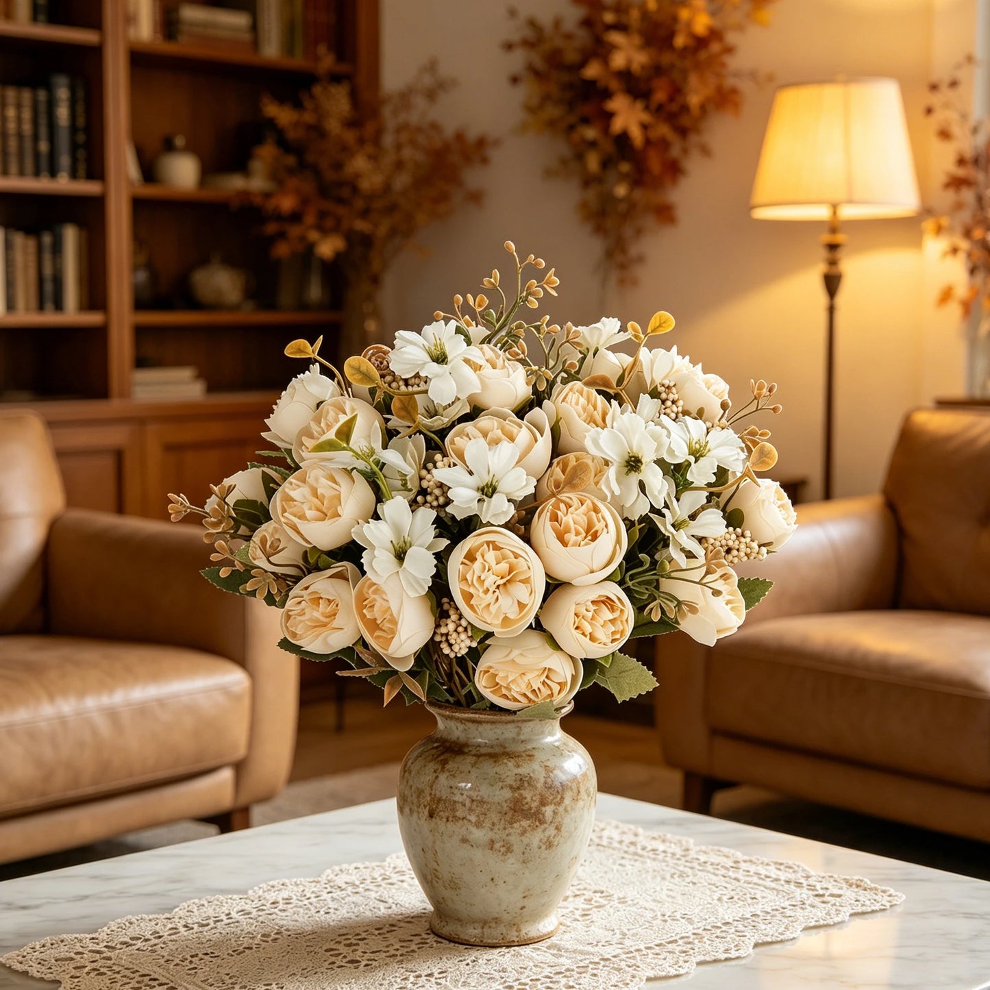 Artificial Silk Rose & Peony Bouquet | Wedding Home Decor