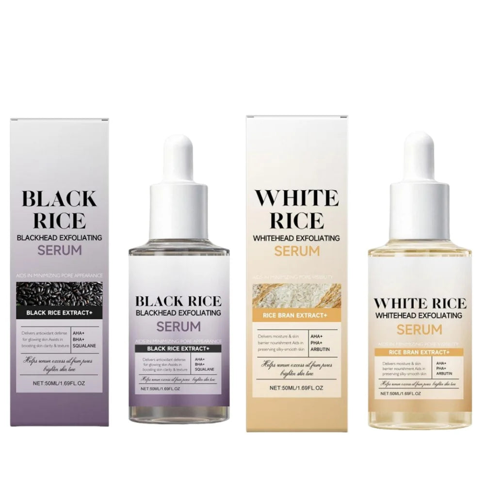 Black Rice Exfoliating Serum | AHA/BHA + Squalane, 50ml