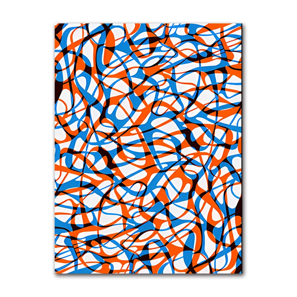 Classic Abstract Art Poster, Colorful Line Image Printing Canvas Art Painting, Used for Home Room Decoration Poster, Frameless Peaceful Pleasures Health and Wellness 82139-08 50x70cm Unframed