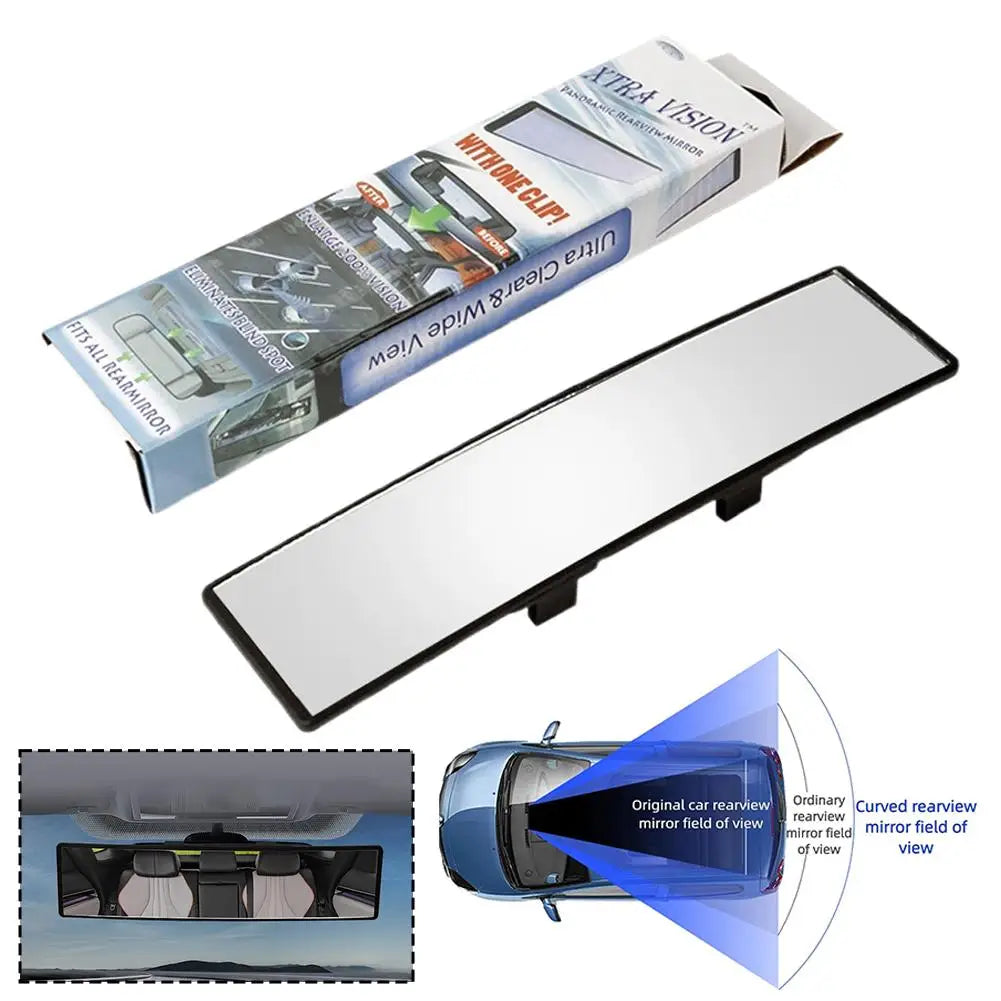 Panoramic Clip-On Rearview Mirror – Wide Angle Anti-Glare