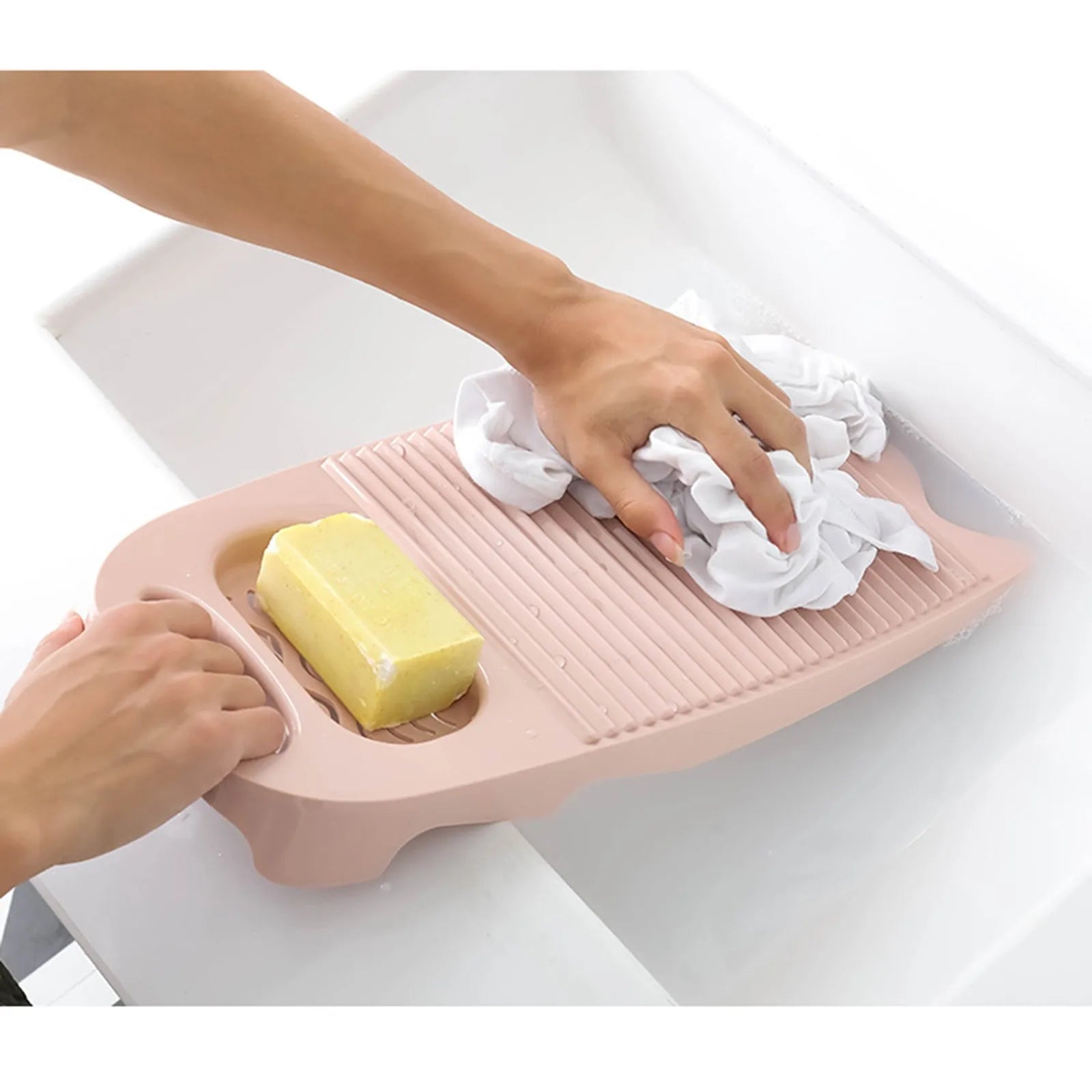 Wash Board Thickened Hand Wash Laundry Boards Dirty Clothes Washboard with Soap Holder Design for Underwear Lingerie Cleaning Peaceful Pleasures Health and Wellness