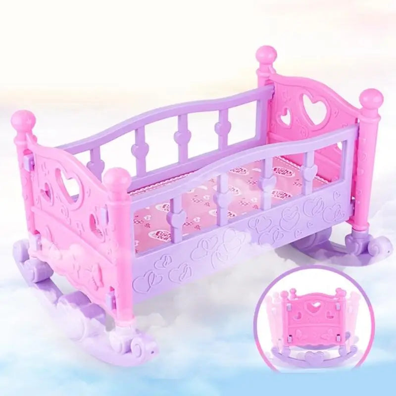 Miniature Dollhouse Bed Assembly Kit – Pretend Play Toy for Kids