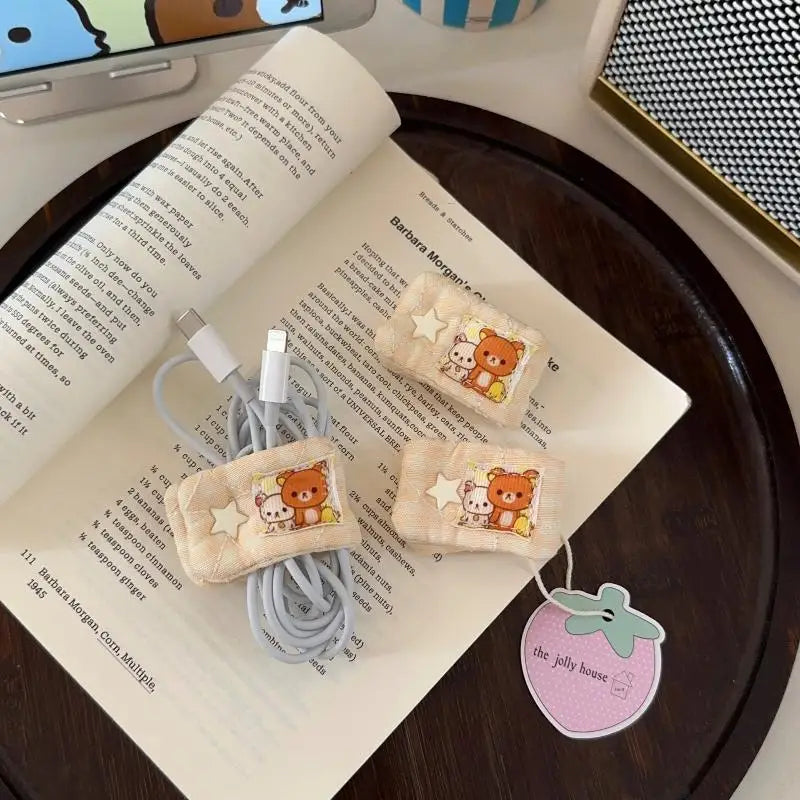 Rilakkuma Cable Organizer – Cute Portable Cord Storage Wrap