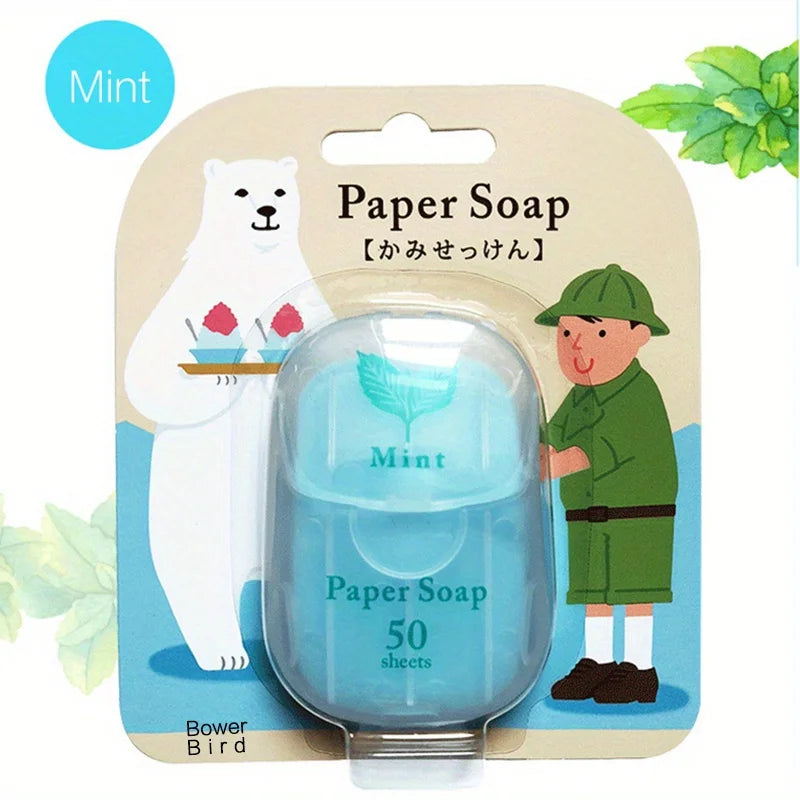 Portable Paper Soap Tablets – 50ct, 6 Scents, Travel Size