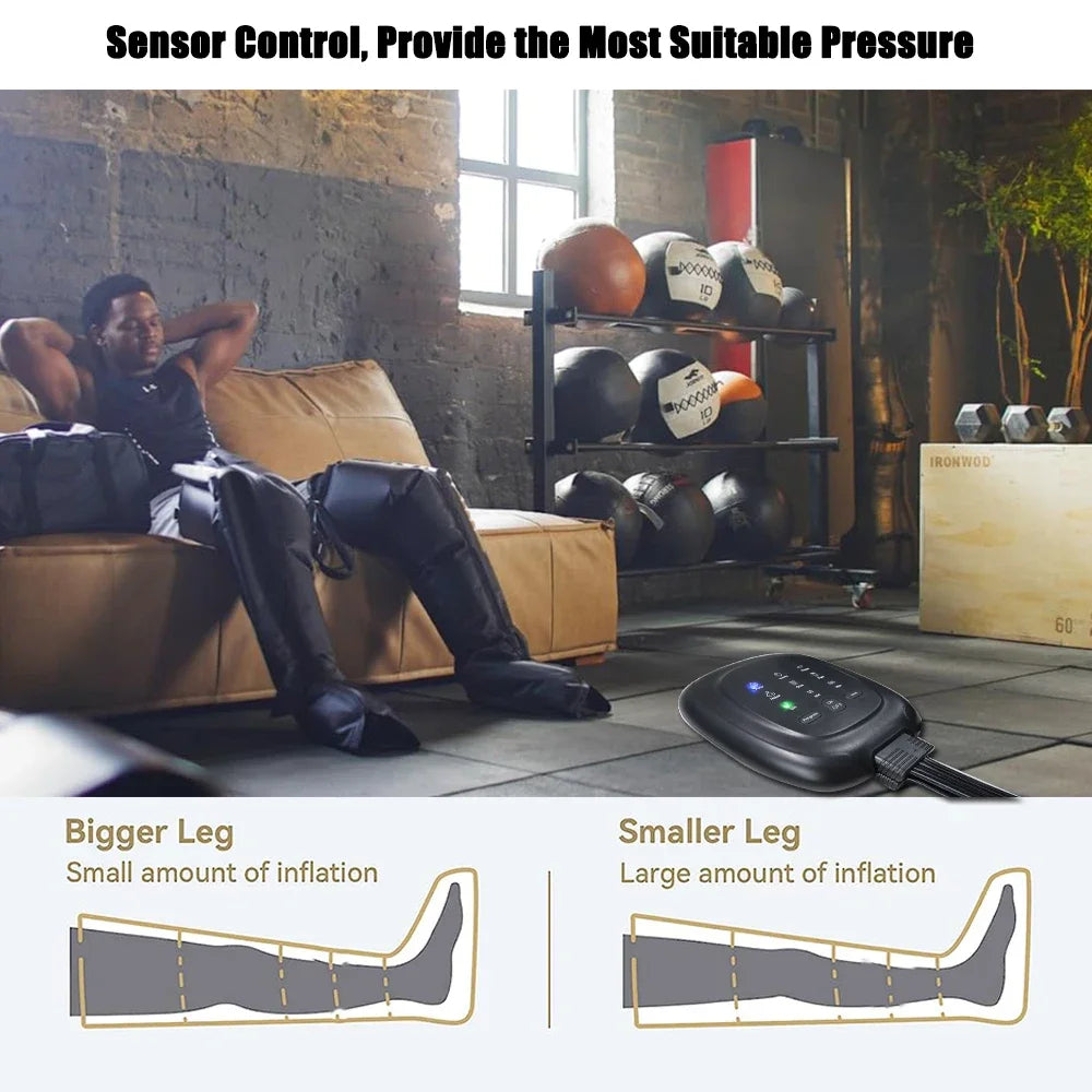 Air Compression Leg Massager – Calves, Ankles & Feet Recovery Boots