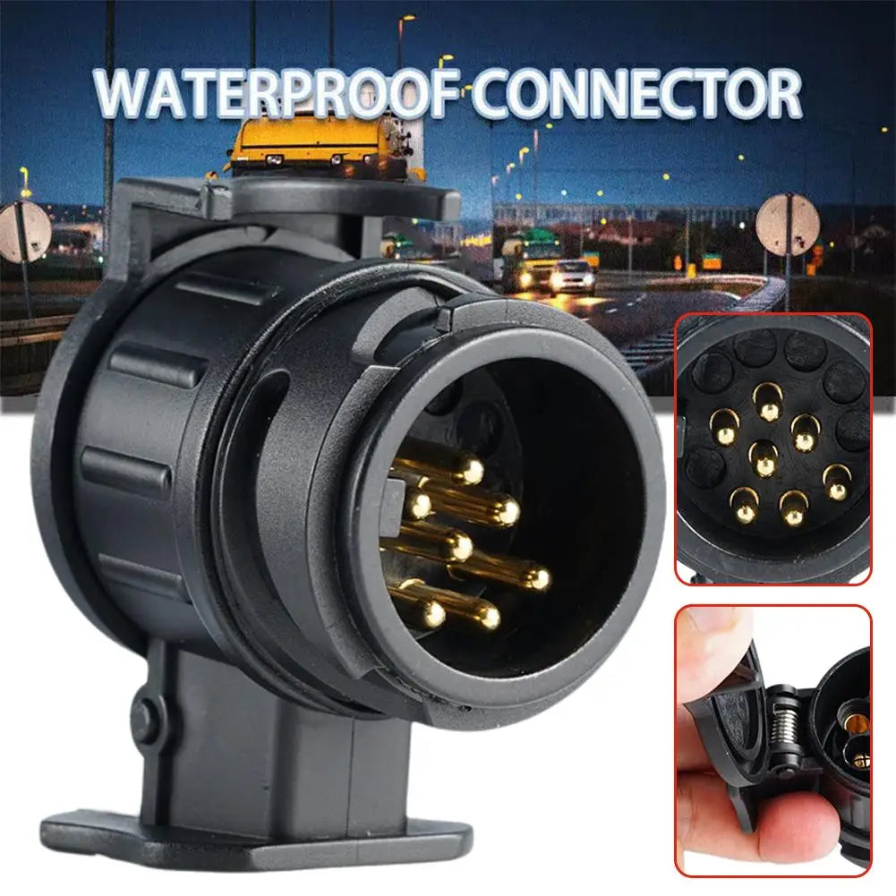 13 to 7 Pin Trailer Adapter – 12V Waterproof Towbar Connector