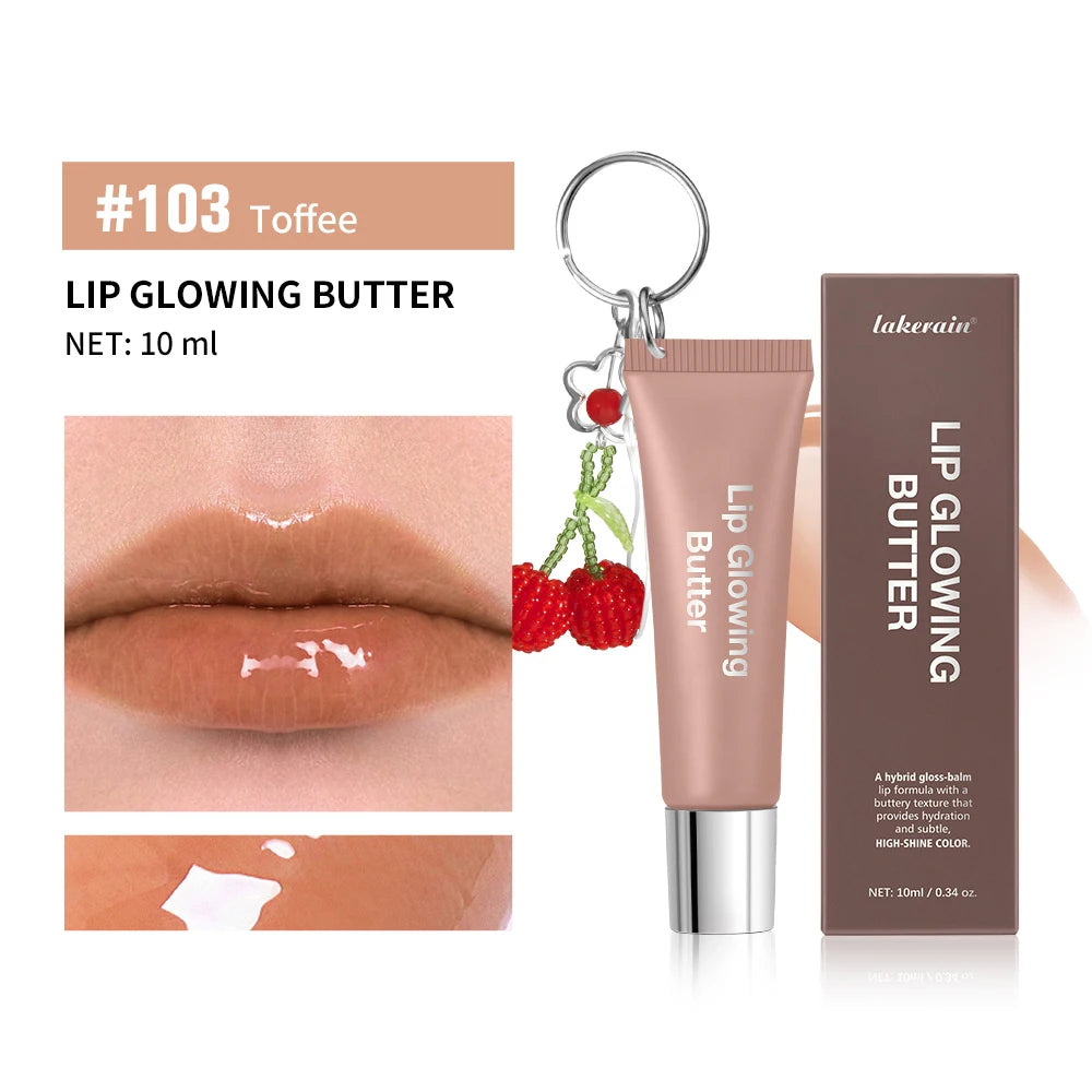 2-in-1 Moisturizing Lip Gloss Keychain | Glowing Butter Lipstick Lip Gloss Keychain Peaceful Pleasures Health and Wellness 3Toffee