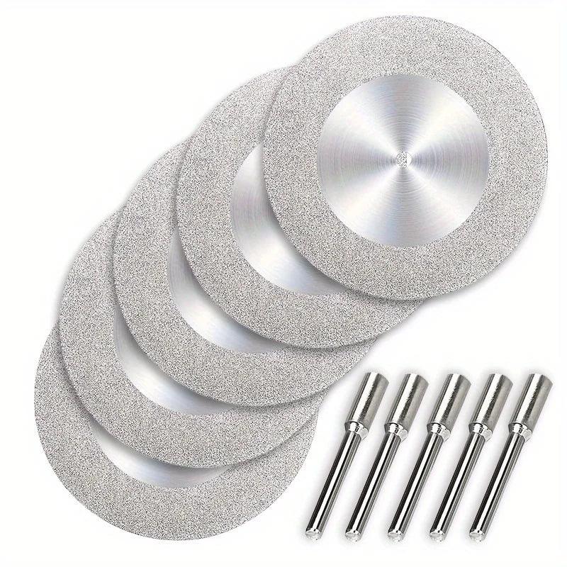 5-Piece Ultra-thin Diamond Coated Cutting Wheel Suitable Tiles Glass
