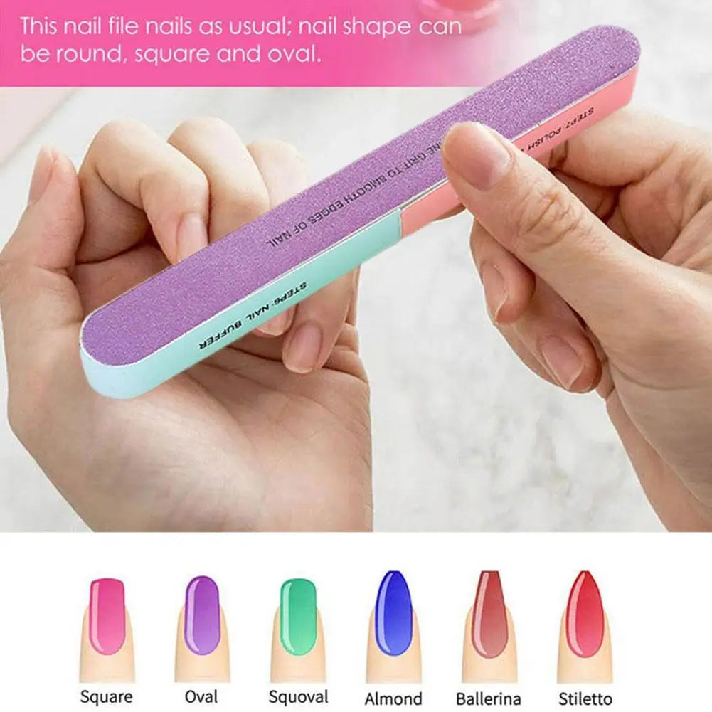 7-Sided Nail Buffer Block | Professional Nail File Polishing Tool