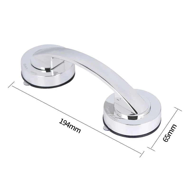 No-Drill Suction Cup Grab Bar | Bathroom Safety Handle 1–2 Pack