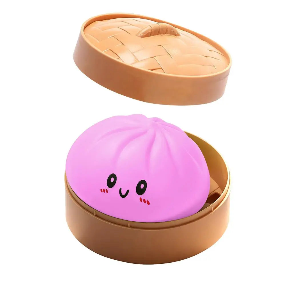 Squishy Dumpling Sensory Toy | Colorful Glitter Squeeze Toy