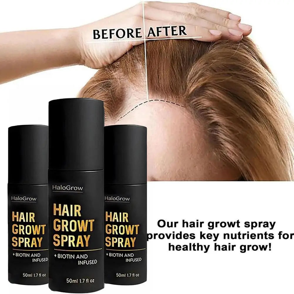 Ginger Oil & Biotin Hair Growth Spray – 50ml Scalp Nourishing Spray for Thicker, Fuller-Looking Hair Peaceful Pleasures Health and Wellness