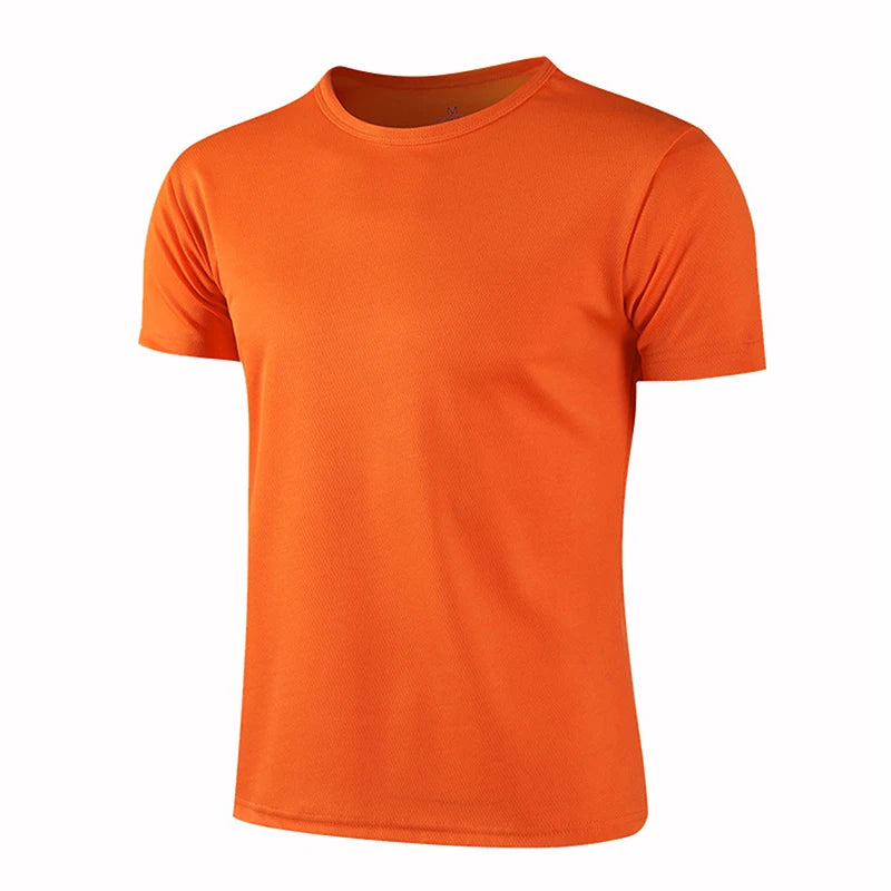 Quick Dry Crew Neck Short Sleeve T Shirt Breathable Performance Tee for Work Team Uniform and Casual Wear for Women Men Peaceful Pleasures Health and Wellness Orange XXXL